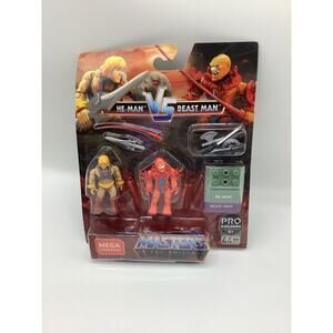 Mega Construx MOTU He-Man vs Beast Man Micro Action Figures New